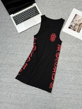 Women's Chrome Hearts Letter Print Vest Dress